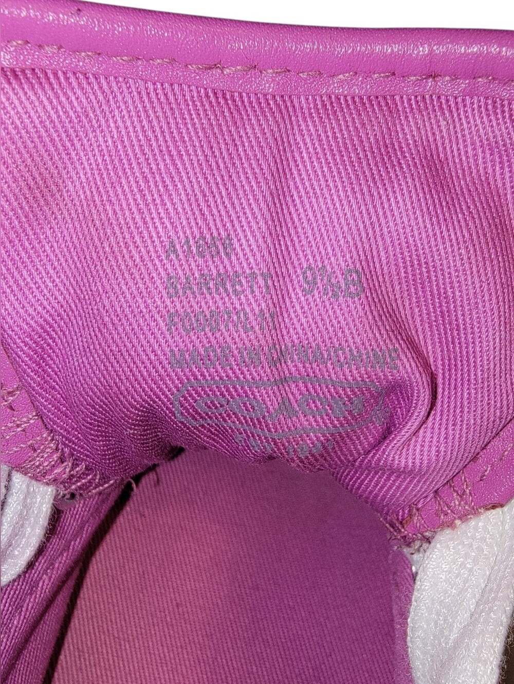 Coach Barrett Pink Multi-Stripe Lace-Up Sneakers - Picture 12 of 12